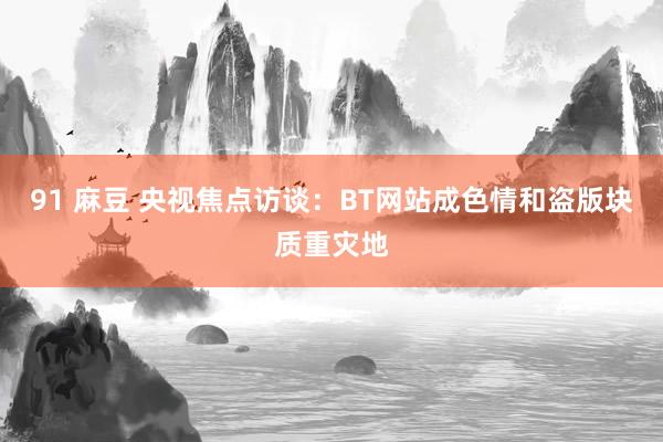 91 麻豆 央视焦点访谈：BT网站成色情和盗版块质重灾地