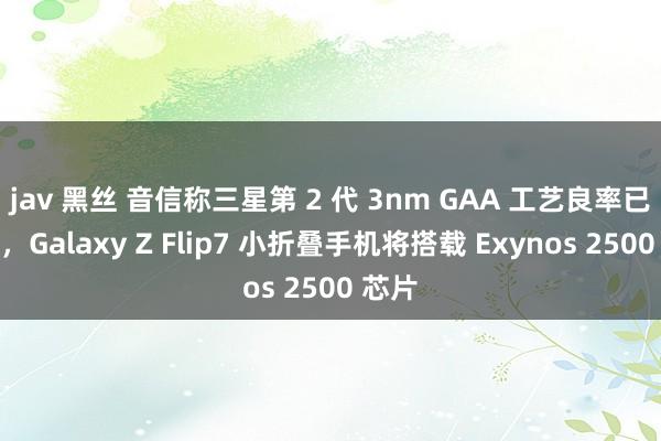 jav 黑丝 音信称三星第 2 代 3nm GAA 工艺良率已改善，Galaxy Z Flip7 小折叠手机将搭载 Exynos 2500 芯片