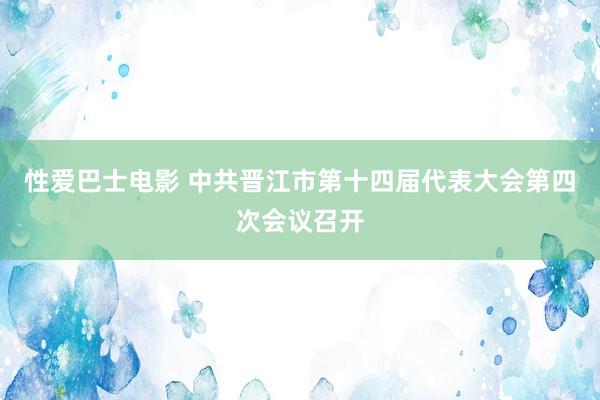 性爱巴士电影 中共晋江市第十四届代表大会第四次会议召开